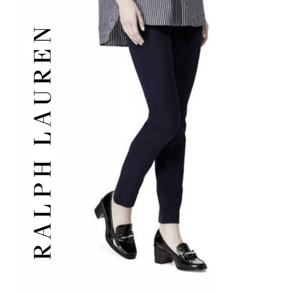 brand new Ralph Lauren Size 16 Modern Pull-on Leggings - Solid Black Denim